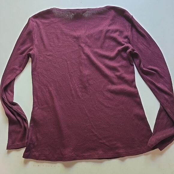 Market & Spruce Long Sleeve Woman’s Size Small Buttons Purple Maroon‎ - Picture 5 of 6